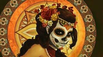 Drawings Day Of The Dead Fantasy Wallpaper Desktop