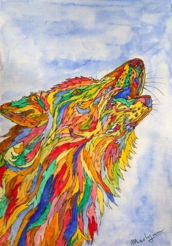 Trippy Wolf Pictures Howling By Marr Me