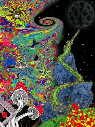 Psychedelic Landscape By Rblee83