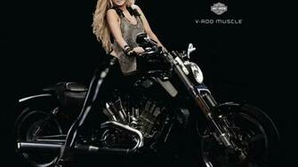 Marisa Miller Harley Davidson V Rod Muscle Wallpaper HD