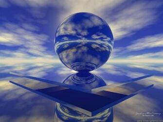 Desktop Wallpaper 3d Background Blue Mirror