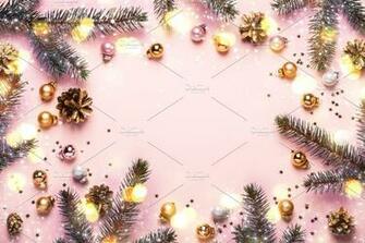 Pastel Pink Christmas Background Fe Holiday Photos Creative