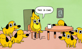 This Is Fine Wallpaper
