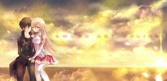 Asuna Kirito Sword Art Online Sweet Crying Couple Clouds Anime HD