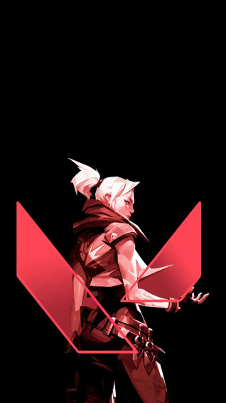 iPhone Xs Valorant Pink Jett Background Wallpaper