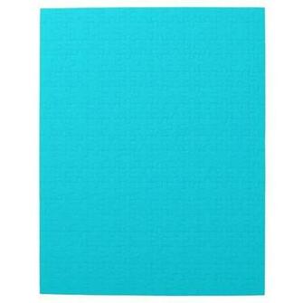 Puzzle With Bright Neon Teal Blue Background
