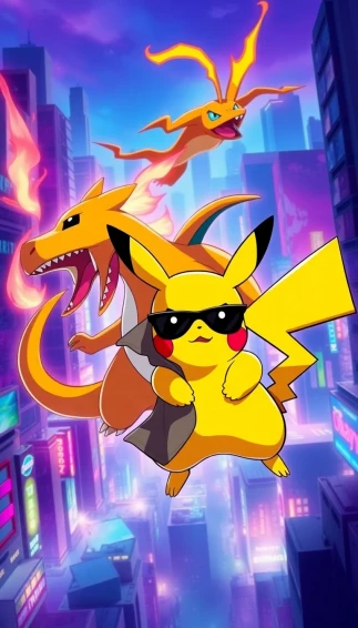 Detective Pikachu Charizard Wallpaper
