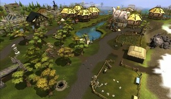 Runescape Fantasy Adventure Map Village Building Wallpaper Background
