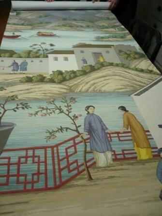 By Kate Dickerson Ksh Needlepoint On Scenic Wallpaper Murals
