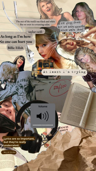 Vintage Collage Moodboard Aesthetic Music Backtoschool