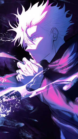 Satoru Gojo Hollow Purple Wallpaper iPhone Phone 4k 5640e