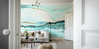 Teal Marble Wallpaper