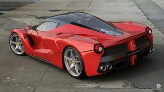 Laferrari Rear Perspective Wallpaper Background