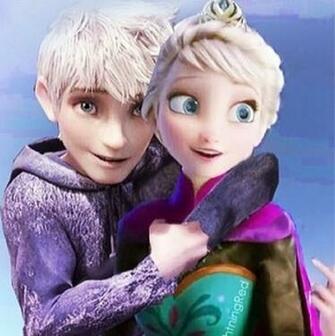 Elsa Jack Frost Image Jackelsa Hug Wallpaper And Background Photos