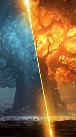 Wow Teldrassil Burning 4k Wallpaper