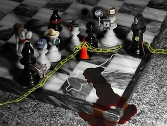 Chess Crime Scene Best Funny Wallpaper