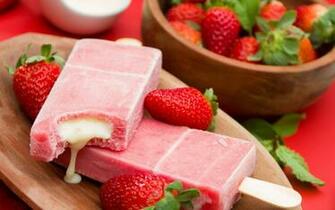 Delicious Fresh Fruit Ice Cream Wallpaper Gallery