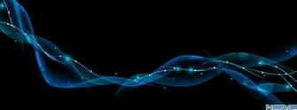 Blue And Black Abstract Waves Cover Timeline Photo Banner For