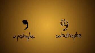 Apostrophe Catastrophe Humor Text Cats Wallpaper