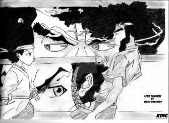 Afro Samurai Vs Huey Man By Njabz D4hurit Wallpaper