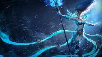 Janna League Of Legends HD Wallpaper Frost Queen Skin Splash Lol Girl