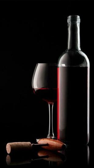 Love Wineglass Bottle Red Wine Android Wallpaper