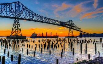 Astoria Megler Bridge HD Wallpaper Background Image