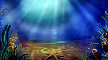 Cartoon Ocean Background Under Water Wallpaper HD