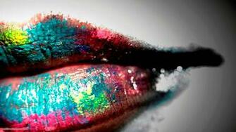 Painted Lips Desktop Wallpaper HD And New