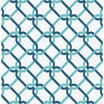 A Street Palladian Turquoise Links Wallpaper Sample 22721sam