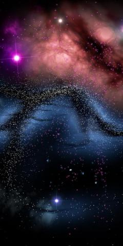 Nebula Clouds Colorful Art Wallpaper Sparkle