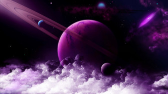 Explore The Purple Galaxy Wallpaper
