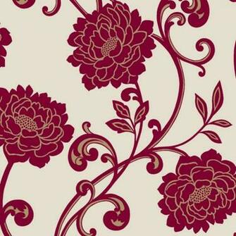 Paste The Wall Wallpaper In Red With A Flock Finish By Statement