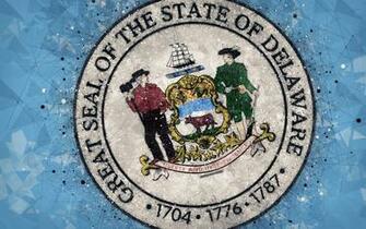 Wallpaper Seal Of Delaware 4k Emblem Geometric Art