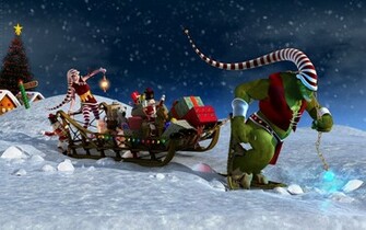 Computer Christmas Wallpaper Grasscloth