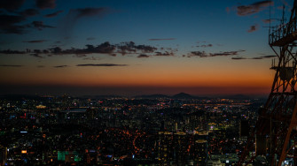 Downaload City Seoul Night Buildings Wallpaper