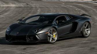 Vivid Racing Black Lamborghini Aventador Wallpaper