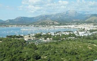 Wallpaper Sea Mountains Bay Yacht Port Panorama Mallorca