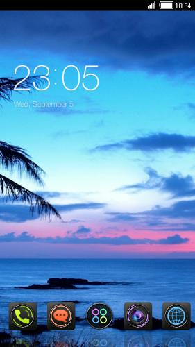 Palm Tree Sunset Clauncher The Screenshot