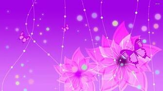 Purple Flowers And Butterfies Wallpaper Vector