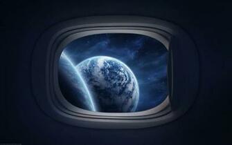 Une Vue Du Vaisseau Spatial Espace Fen Tre Wallpaper Odyss E