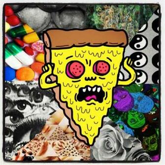 Pizza Trippy Background