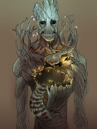 Groot And Rocket In Color By Wetrilo