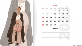 Desktop Pc Laptop Calendar May Arab Woman 4k Wallpaper