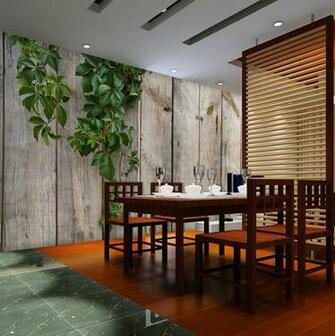 Wallpaper Mural Rustic Wood Board Sofa Background Wall