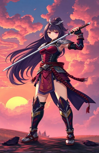 Anime Girl Warrior Wallpaper