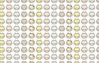 Kawaii Kitty Cat Pattern Background Rad