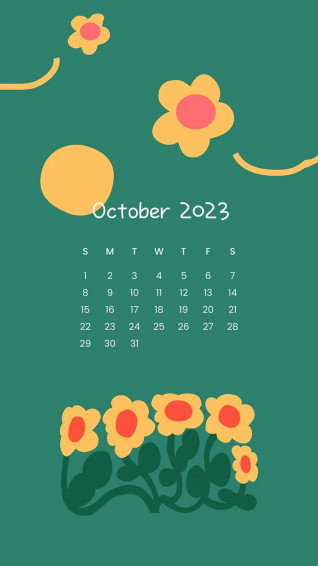 October Calendar Wallpaper