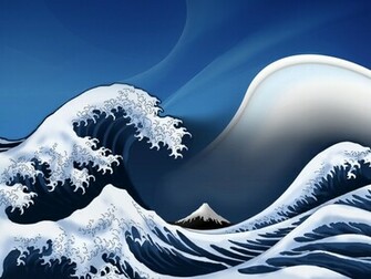 Waves Digital Art The Great Wave Off Kanagawa HD Wallpaper Of Nature