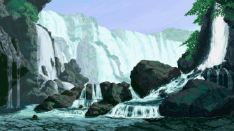 Digital Art Pixel Pixels Pixelated Nature Landscape Rock Wallpaper